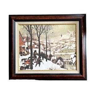The Hunters In The Snow 1565 Framed On Canvas Pieter Bruegel The Elder Art